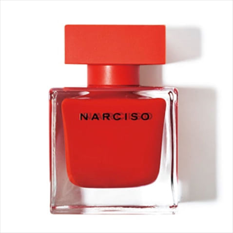 ナルシソ オードパルファム ルージュ 50mL 13,860円／ナルシソ ロドリゲス パルファム　⚫︎ムスクの香りのあたたかみと官能的なイメージを、赤いボトルパッケージで表現。